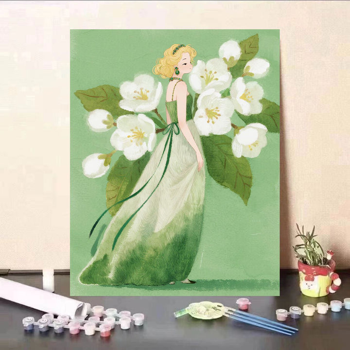 Floral Themed DIY Paint by Numbers Kit Kalsten