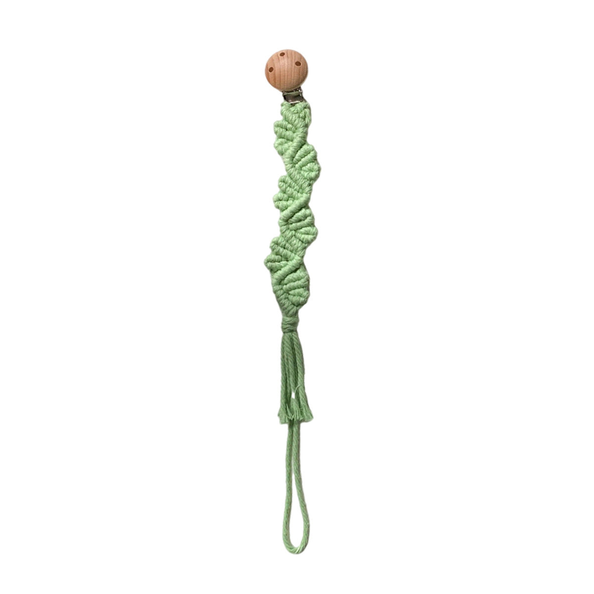 Macrame Keychain Holder with Wooden Accents Acalora