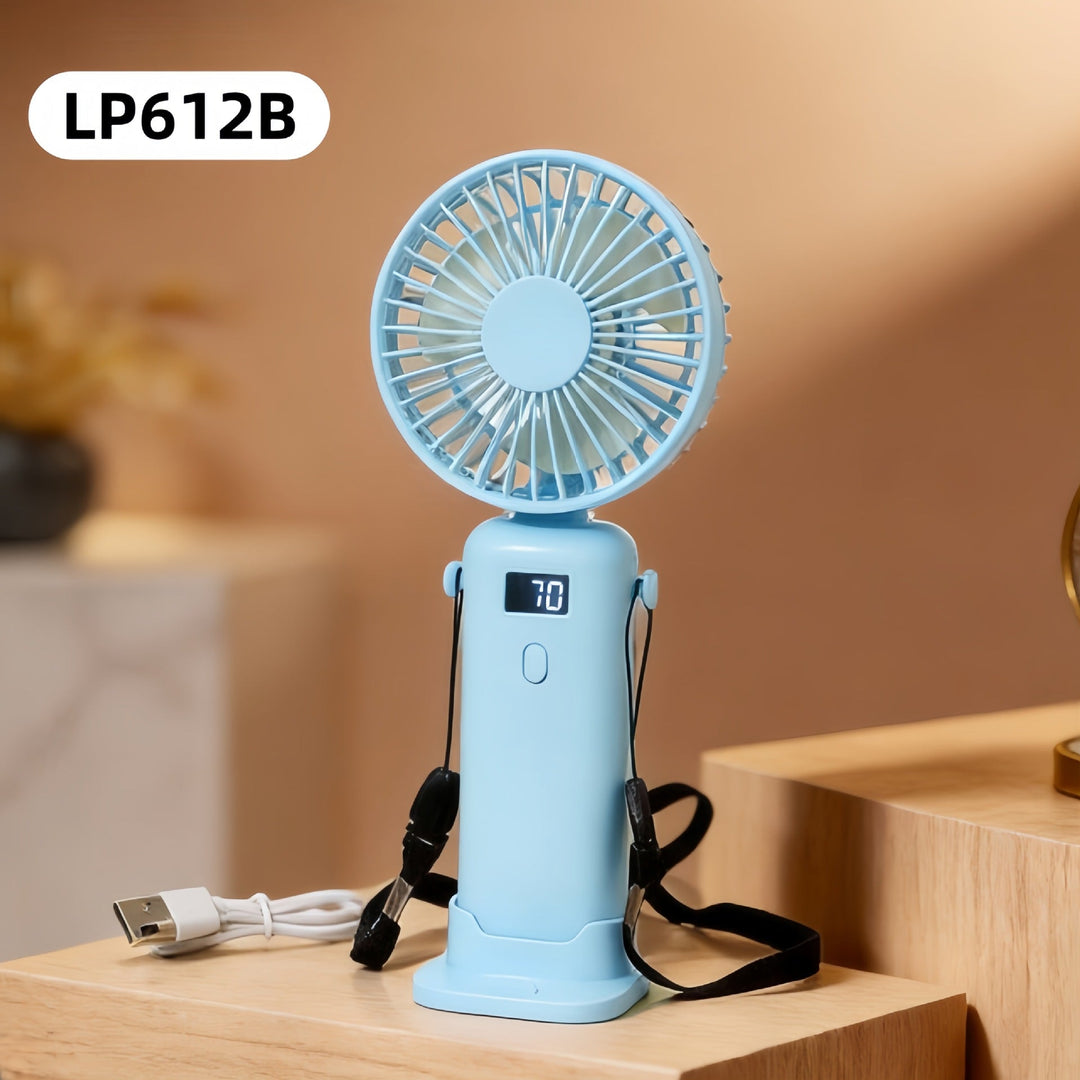 Women's Portable Fan with LED Display and USB Connection Kalsten