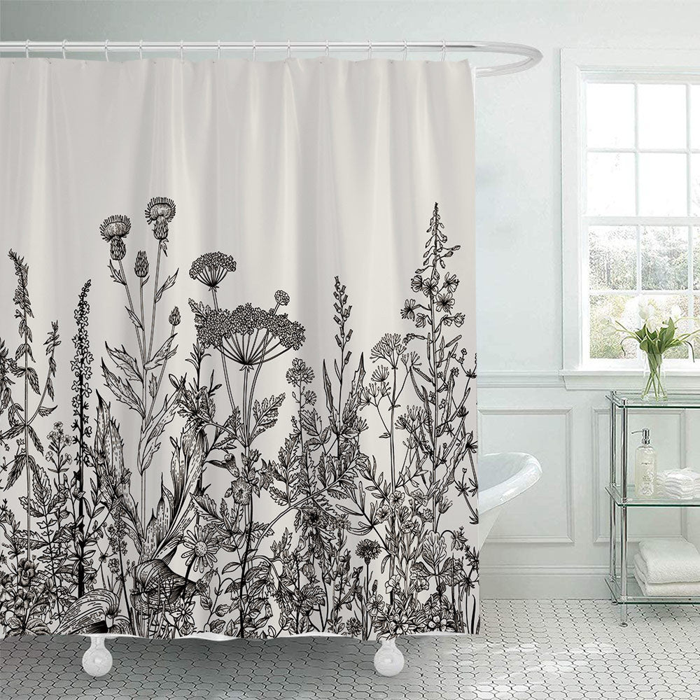 Botanical Illustration Shower Curtain Kalsten