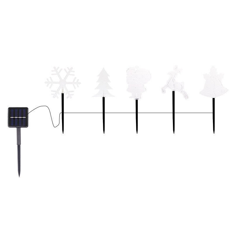 Acrylic Holiday Motif Solar Pathway Stake Lights With Warm LED And Ground Spike Kalsten