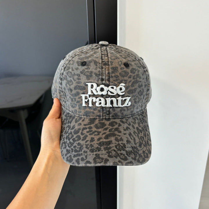 Women's Distressed Leopard Print Baseball Cap Kalsten