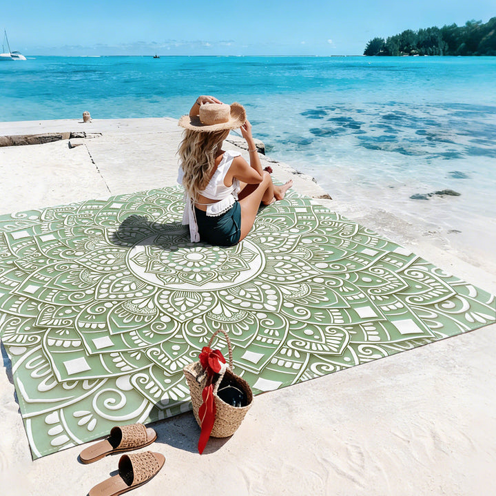 Mandala Design Beach Mat Kalsten