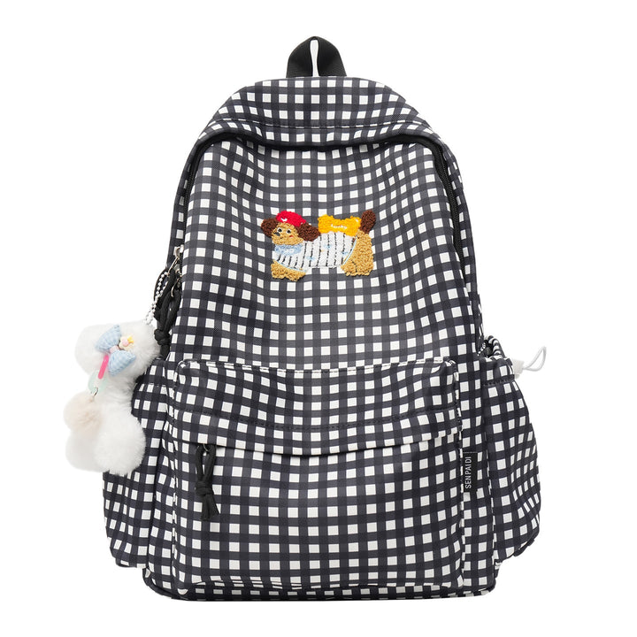 Playful Character Embroidered Backpack
