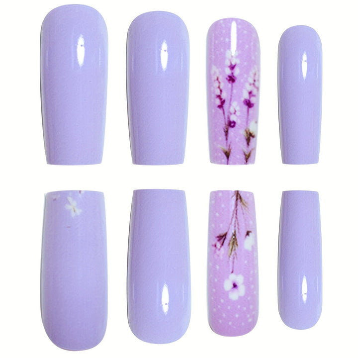 Artfully Designed Floral Acrylic Nail Set Kalsten