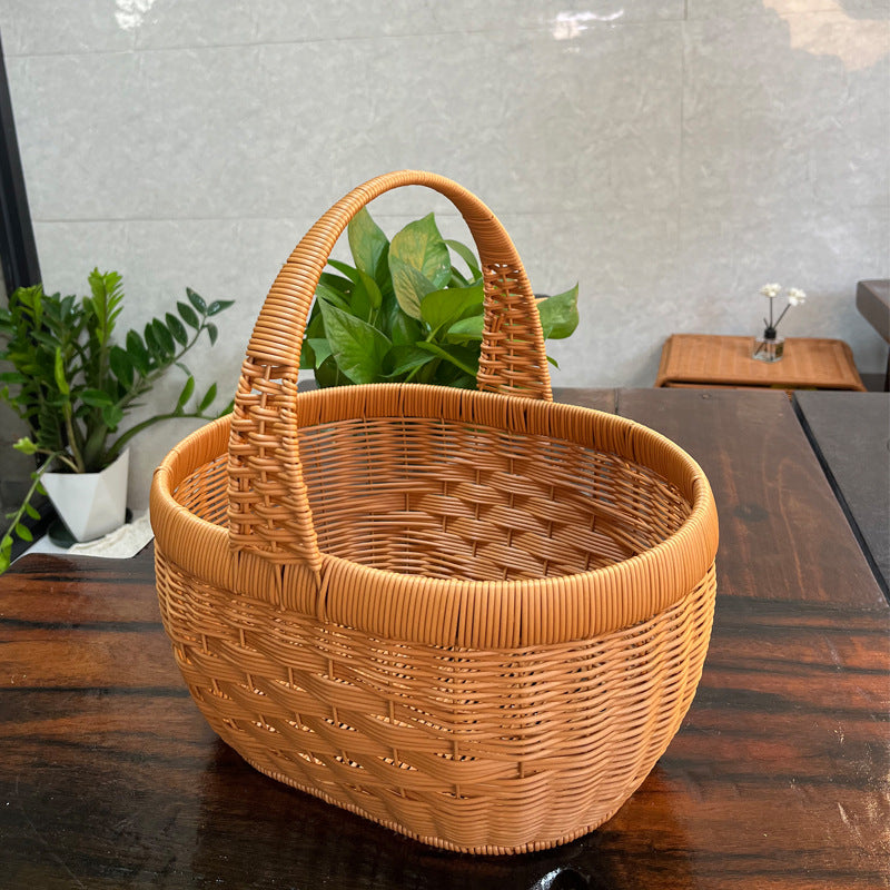 Ladies Handmade Basket with Elegant Handle Kalsten