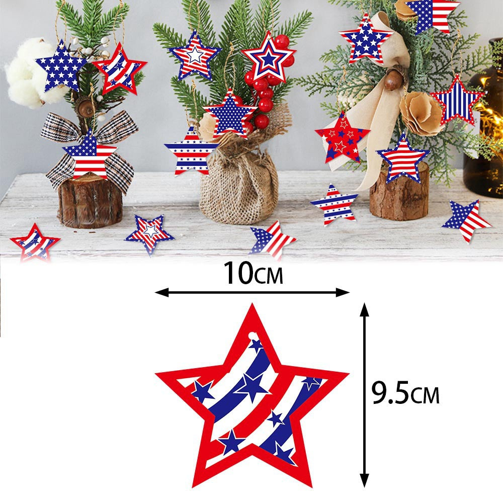 Independence Day layered star-shaped hanging party garland and tabletop decorations Kalsten