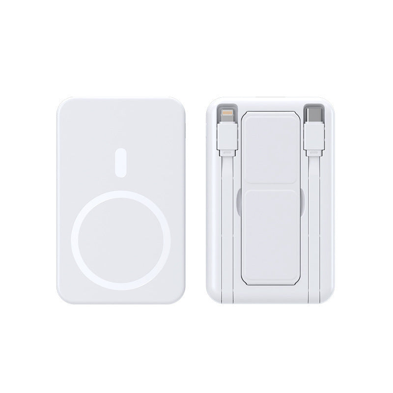 Portable wireless charger with integrated cable system Kalsten
