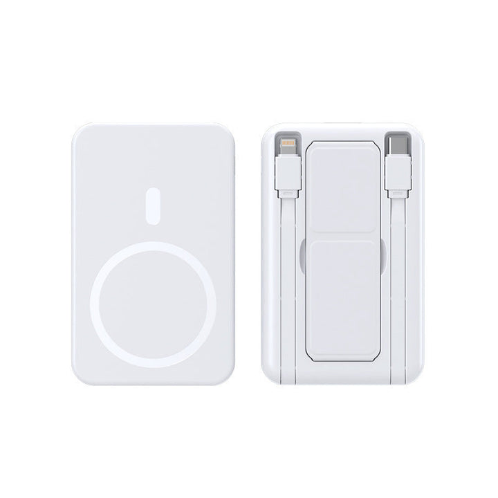Portable wireless charger with integrated cable system Kalsten
