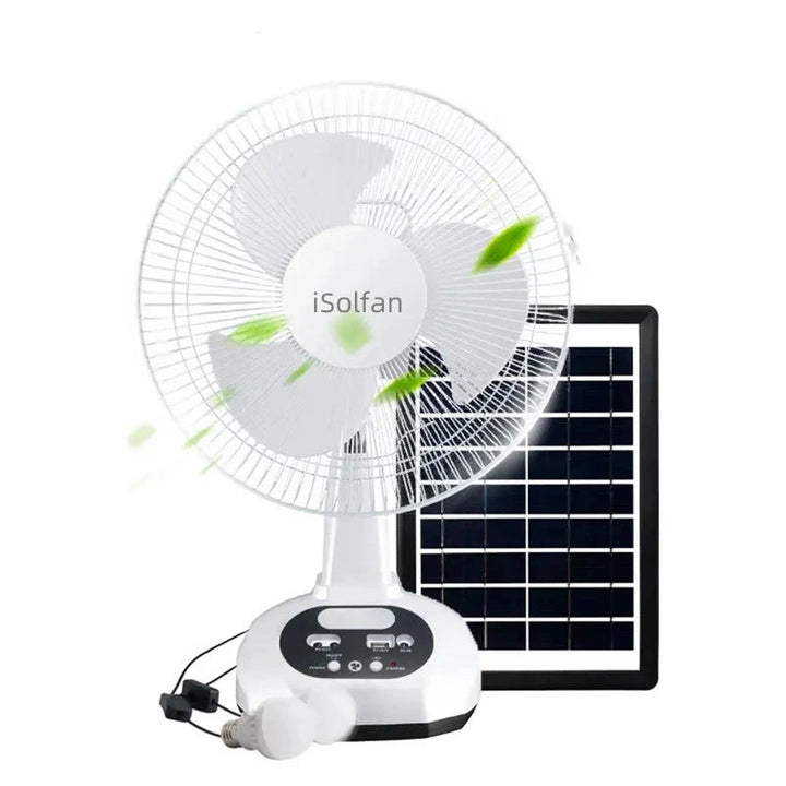 Ladies Solar-Powered Table Fan with LED Lighting Kalsten