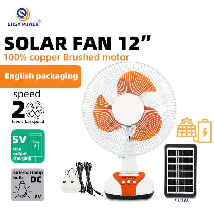 Unisex Solar-powered Table Fan Kalsten