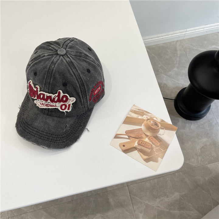 Men's Distressed Vintage-Inspired Baseball Cap Kalsten