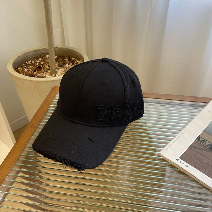 Women's Distressed Graphic Peace Baseball Cap Kalsten