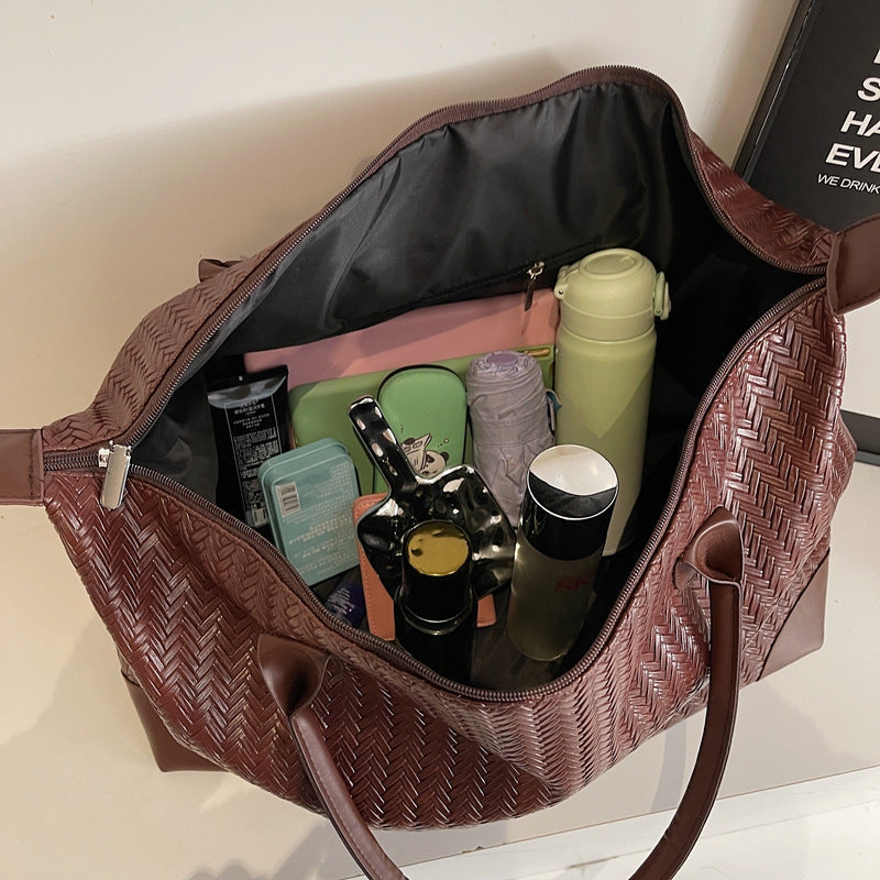 Elegant Tote Bag Made of Woven Synthetic Leather Kalsten