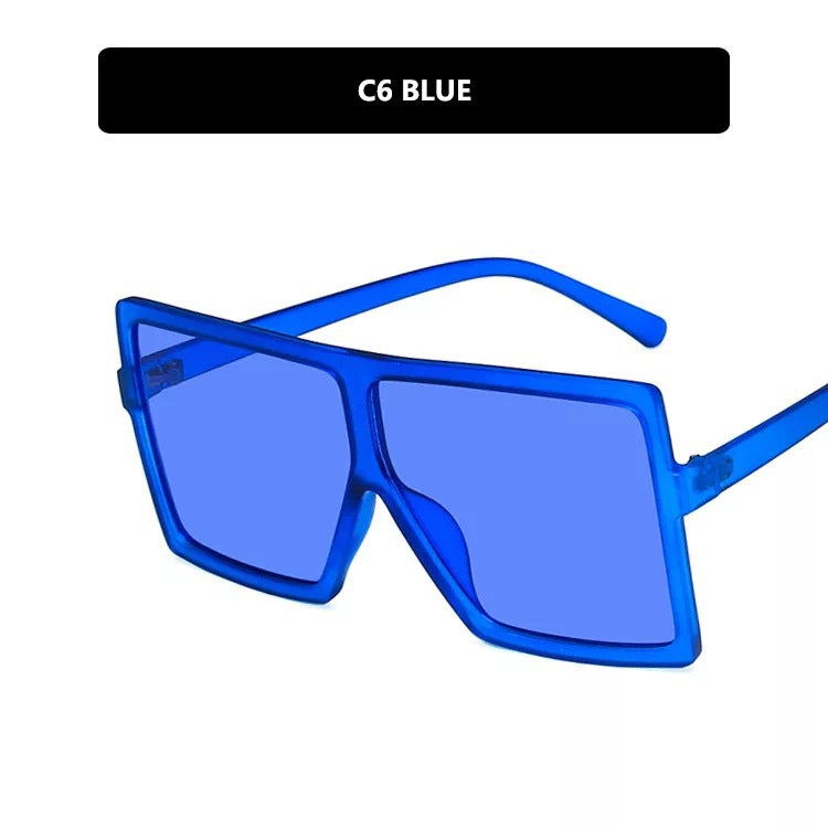 Women modern oversized sunglasses with transparent frame and stylish lenses Kalsten