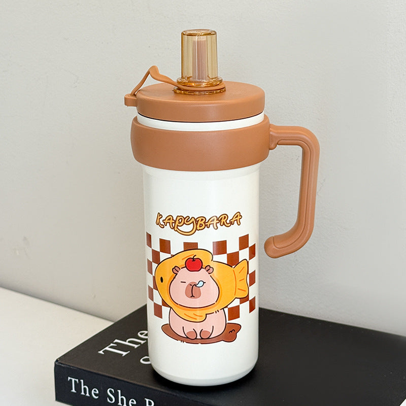 Insulated drinking bottle with integrated straw Kalsten