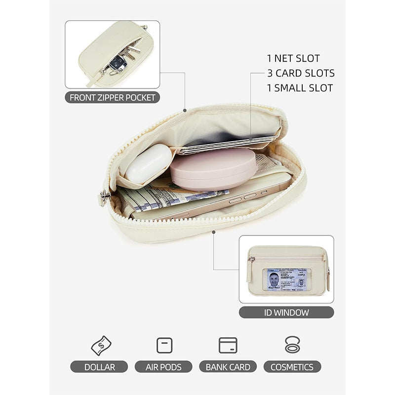 Stylish and Practical Cosmetic Clutch with Removable Carrying Strap Kalsten