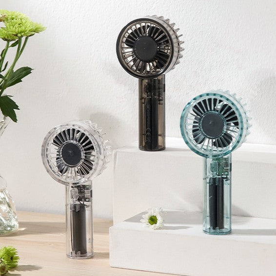 Unisex Portable High-Speed Hand Fan with Transparent Housing Construction Kalsten
