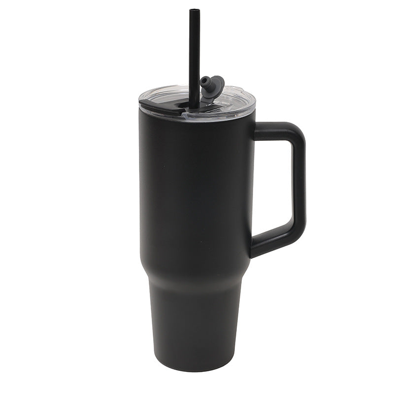Unisex Insulated Drinking Cup with Handle and Integrated Straw Kalsten