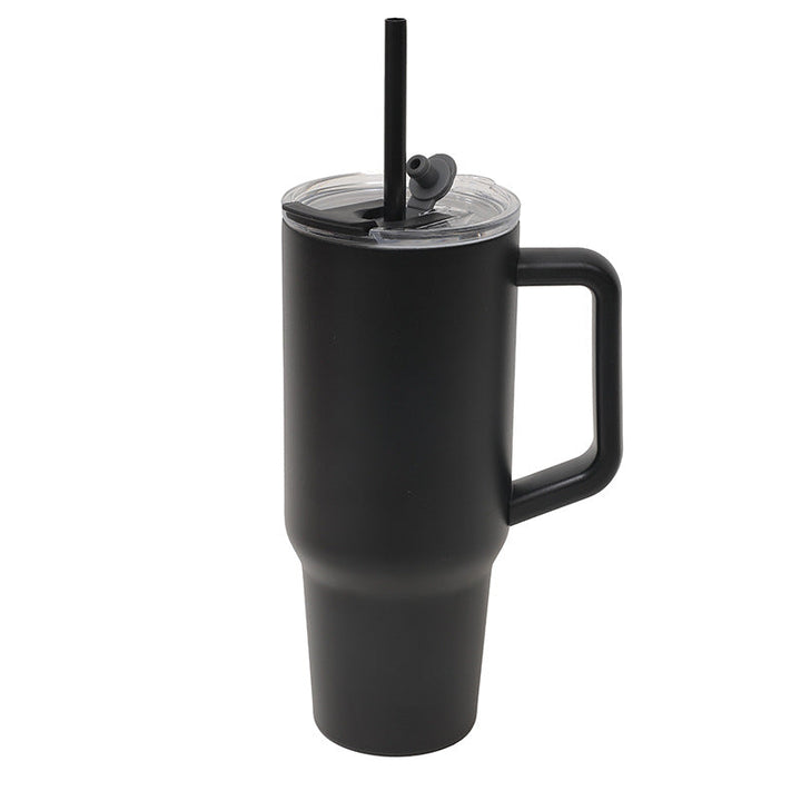 Unisex Insulated Drinking Cup with Handle and Integrated Straw Kalsten
