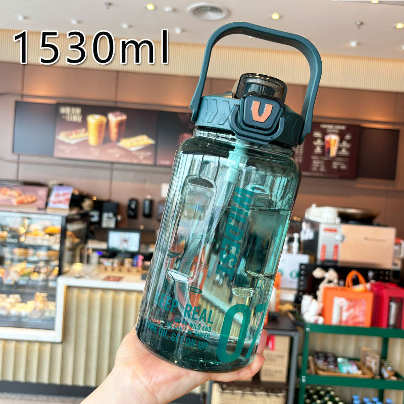 Women’s large water bottle with integrated straw and carrying handle Kalsten