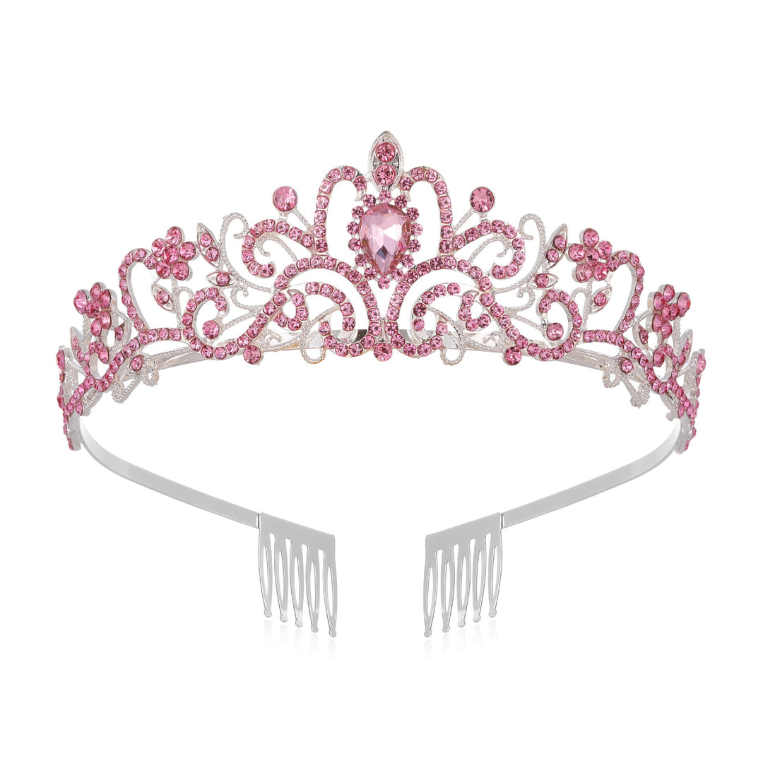 Ladies Sparkling Crystal Tiara with Filigree Design Kalsten