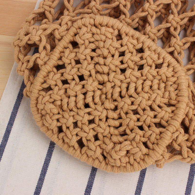 Handbag Made of Hand-Knotted Natural Material with Airy Structure Kalsten