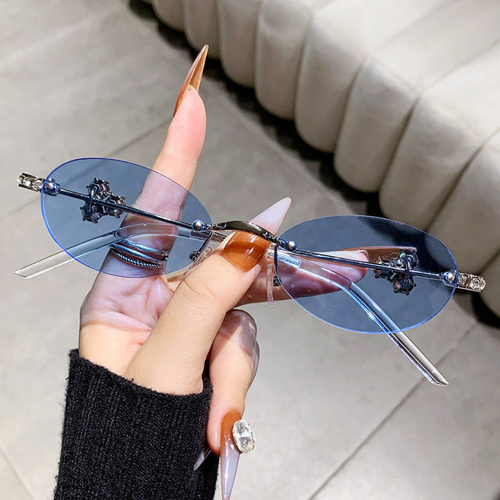 Ladies elegant sunglasses with geometric frame Kalsten