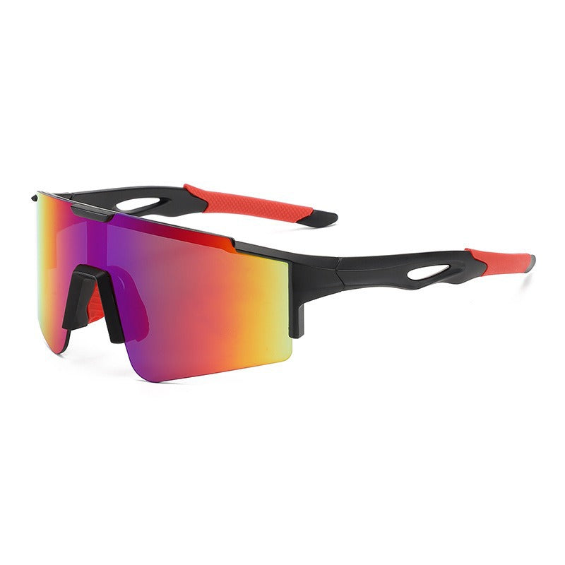 Unisex nan sporty polarizing bike sunglasses with a one-piece visor and non-slip temples Kalsten
