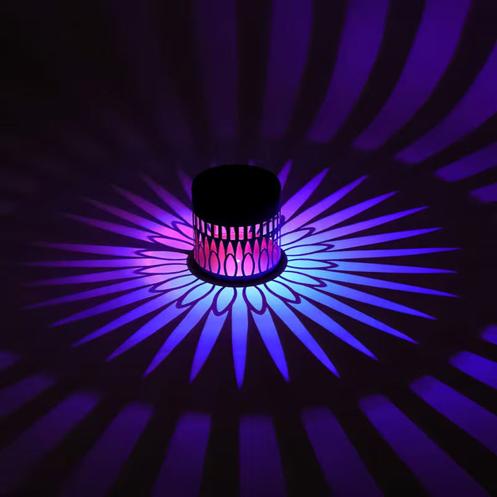 Solar Projection Garden Light With Decorative Floral Pattern And Dusk-To-Dawn Sensor Kalsten