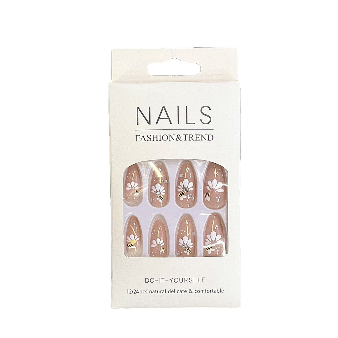 Artistic Floral Press-On Nail Tips Kalsten