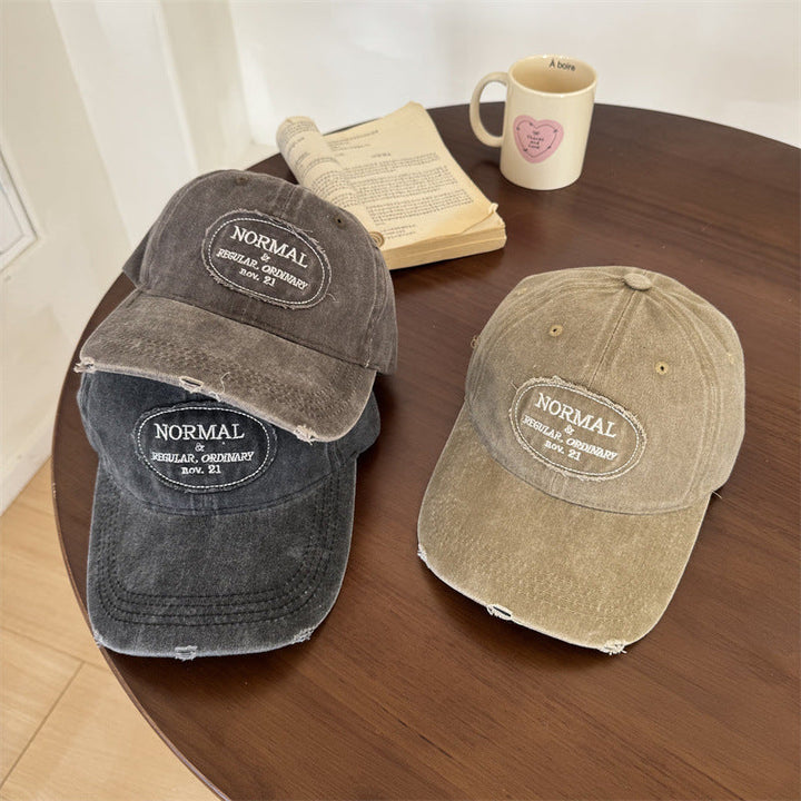 Men's Casual Distressed Cotton Baseball Cap Kalsten