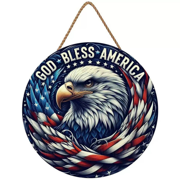 Unisex nan Patriotic Americana Heart Flag Wreath with Ribbon Mesh, Wooden Heart Cutout and Star Accent Bowlsift Kalsten