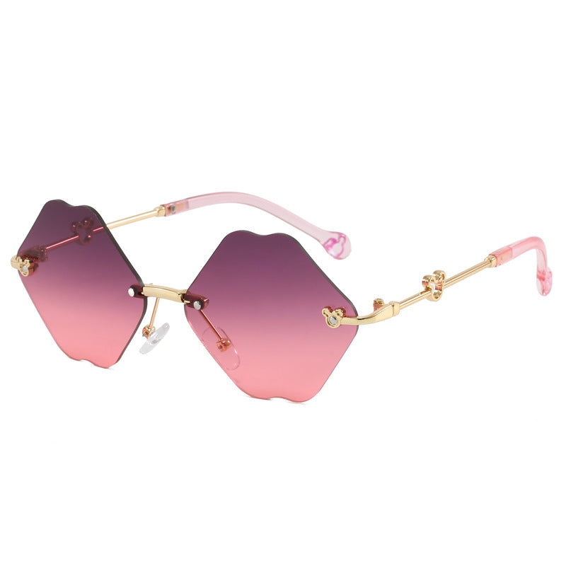 Ladies geometric oversized sunglasses with detailed, luxurious frame Kalsten