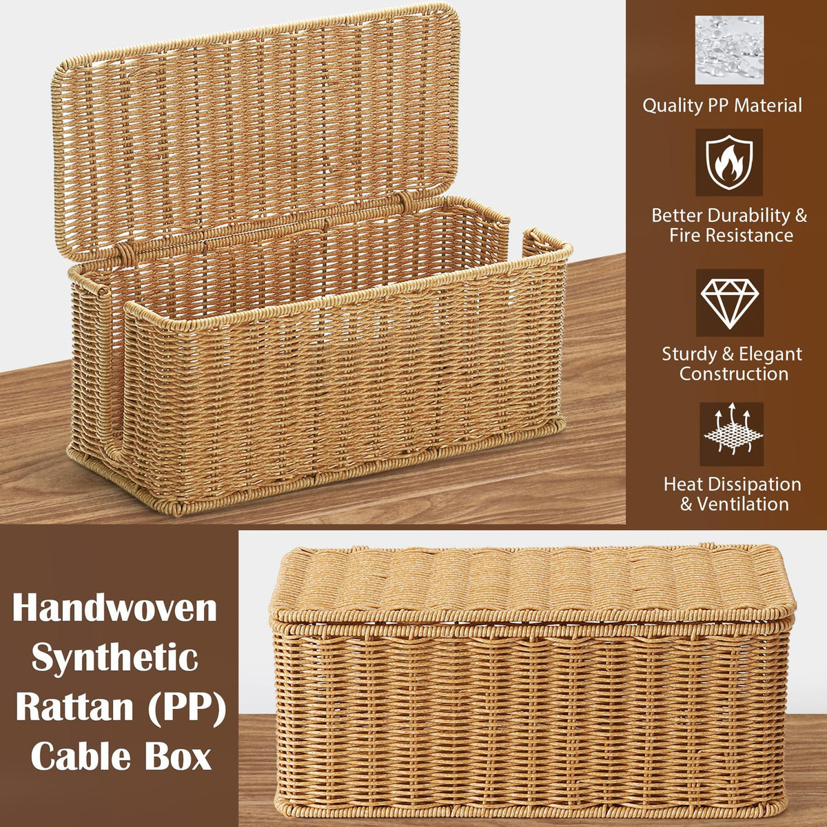 Practical Electronics Organizer Basket Acalora