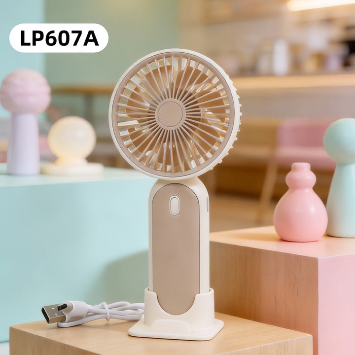 Women's Portable Handheld Fan with USB Charging Function and Ergonomic Handle Kalsten