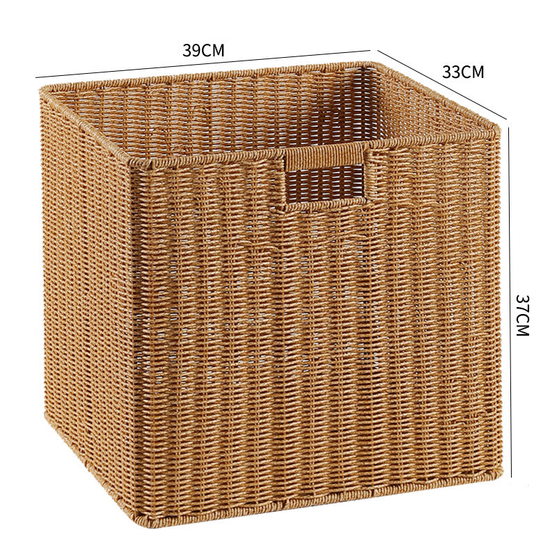 Handcrafted Rectangular Wicker Storage Bin Kalsten