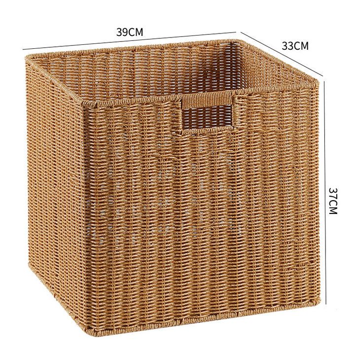 Handcrafted Rectangular Wicker Storage Bin Kalsten