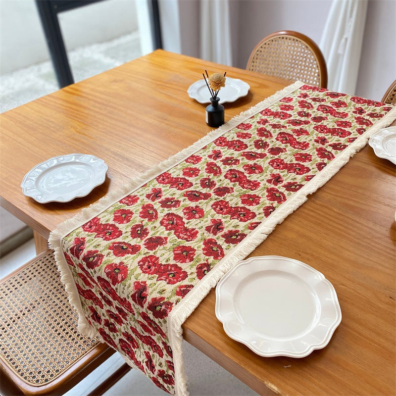 Elegant Floral Decorative Table Runner