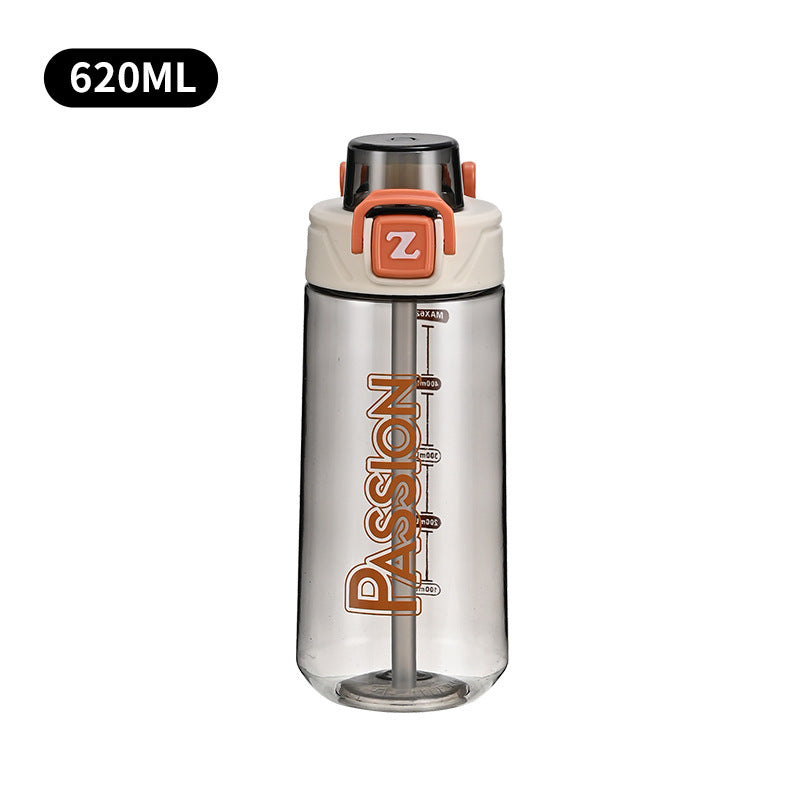 Ladies drinking bottle with integrated measuring system and flip-top closure Kalsten