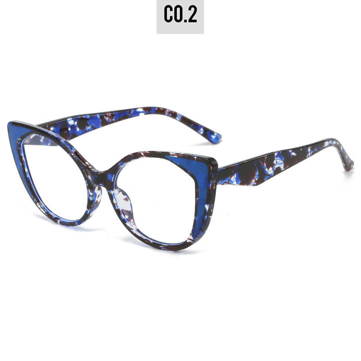 Women's Cat-Eye Glasses with Floral Design and Adjustable Nose Bridge Kalsten