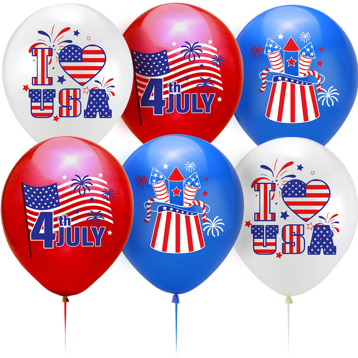 Unisex nan patriotic latex party balloon with USA flag motif and premium print Kalsten