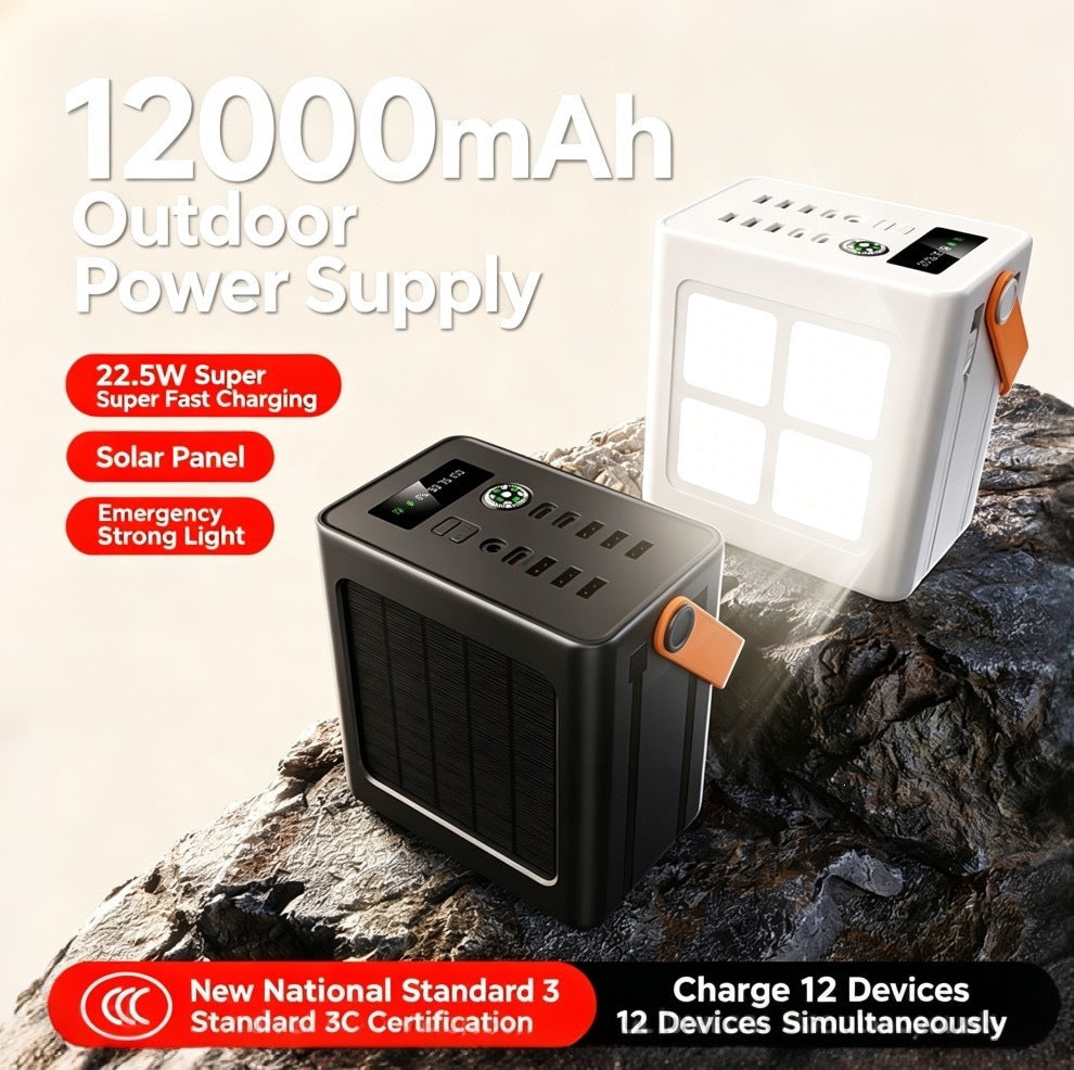 Portable solar charger with multifunctional LED lighting Kalsten
