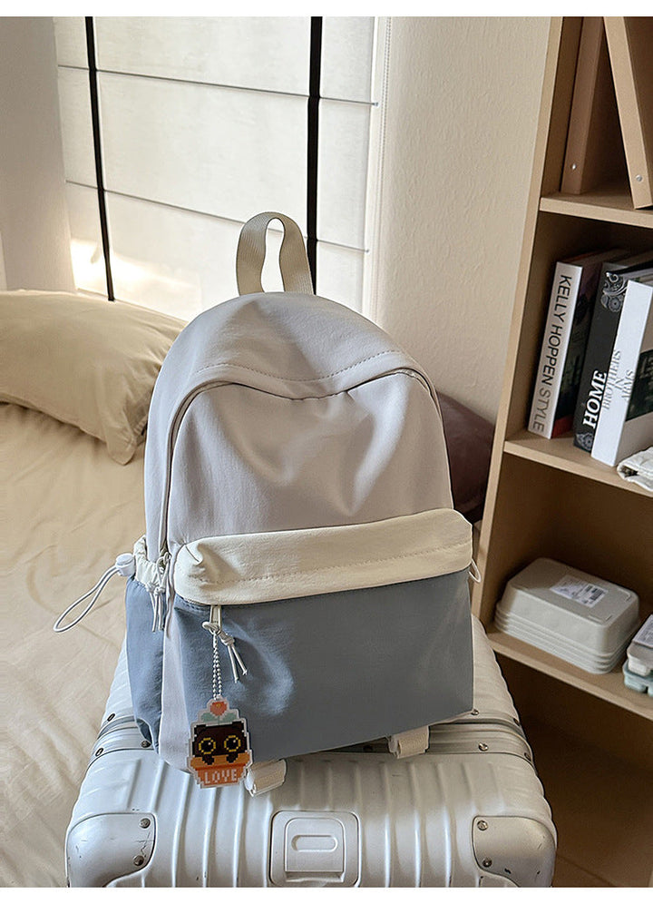 Contemporary Color-Block Travel School Backpack