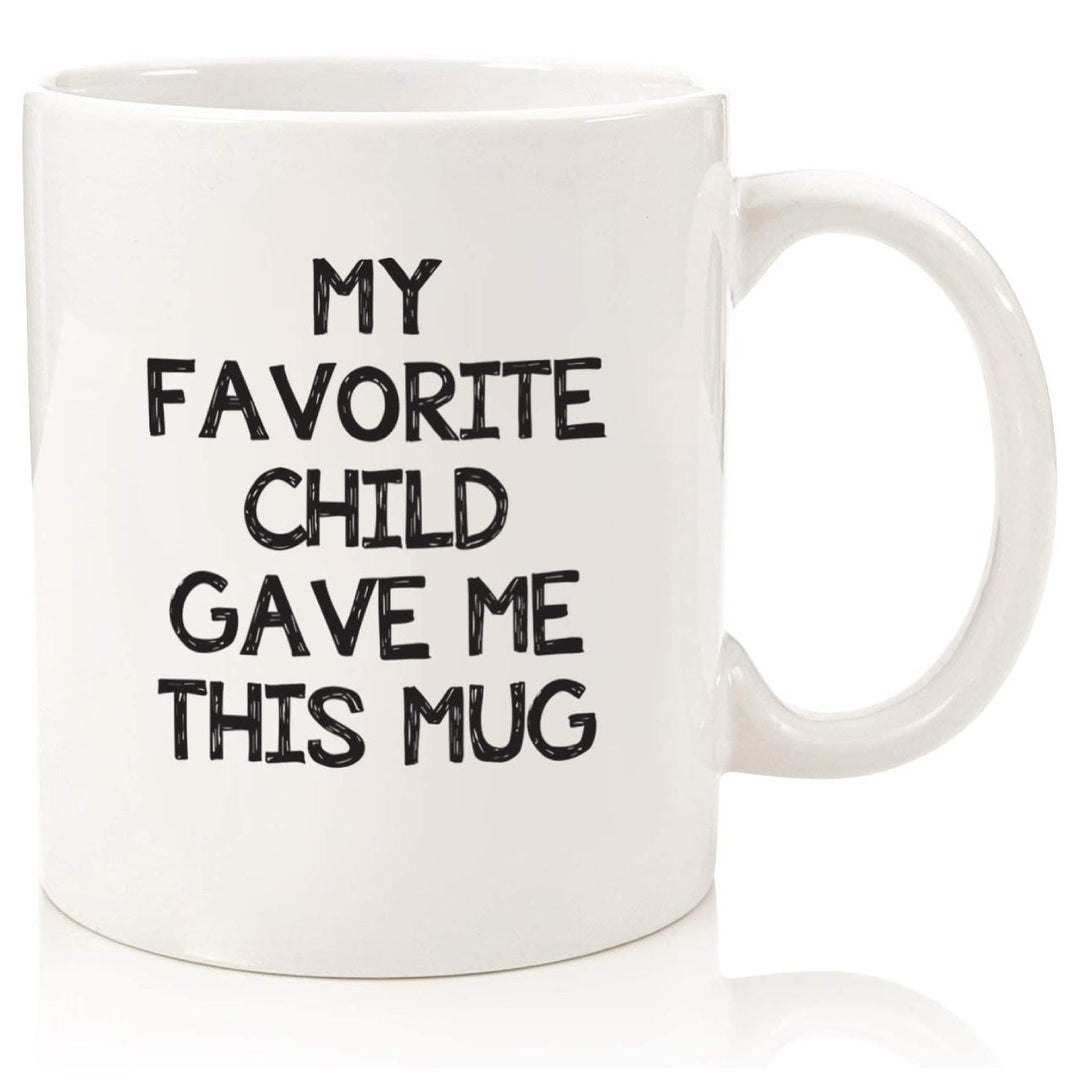 Ceramic Novelty Coffee Mug With Humorous Typographic Great Job Mom Message And Comfortable C-Handle