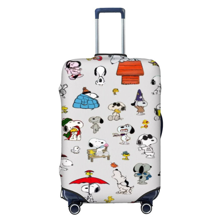 Unisex nano elastic suitcase cover with Snoopy comic motif, stretchy protective cover for trolley with four wheels Kalsten