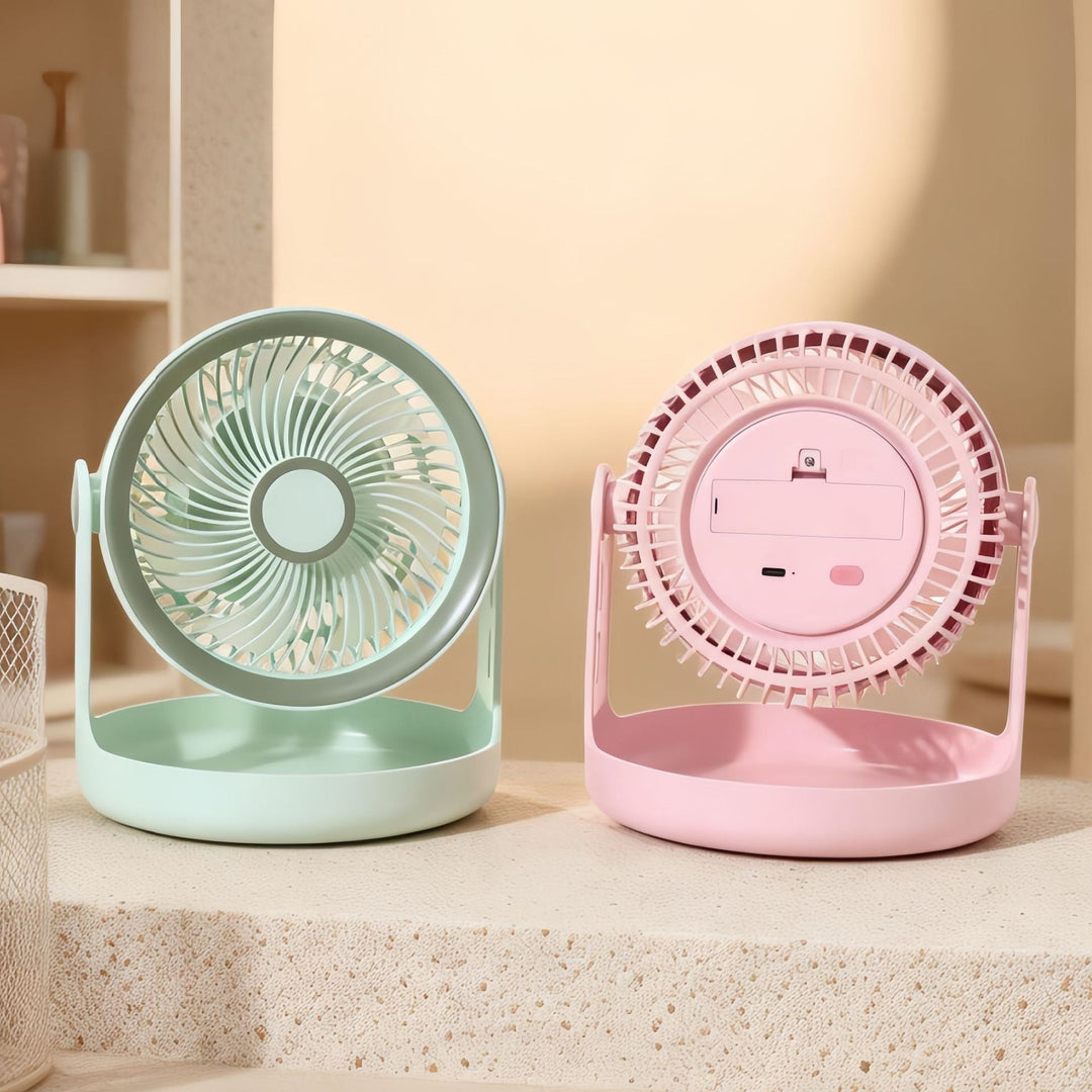 Ladies table fan with adjustable head and quiet operation mode Kalsten