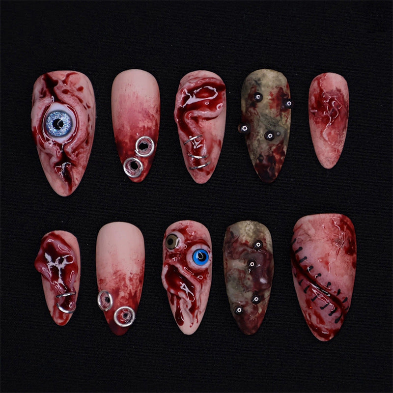 Creative artificial nail set with unique, artistic accents Acalora