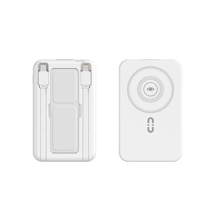 Portable power bank with integrated Qi charging function and magnetic connection Kalsten