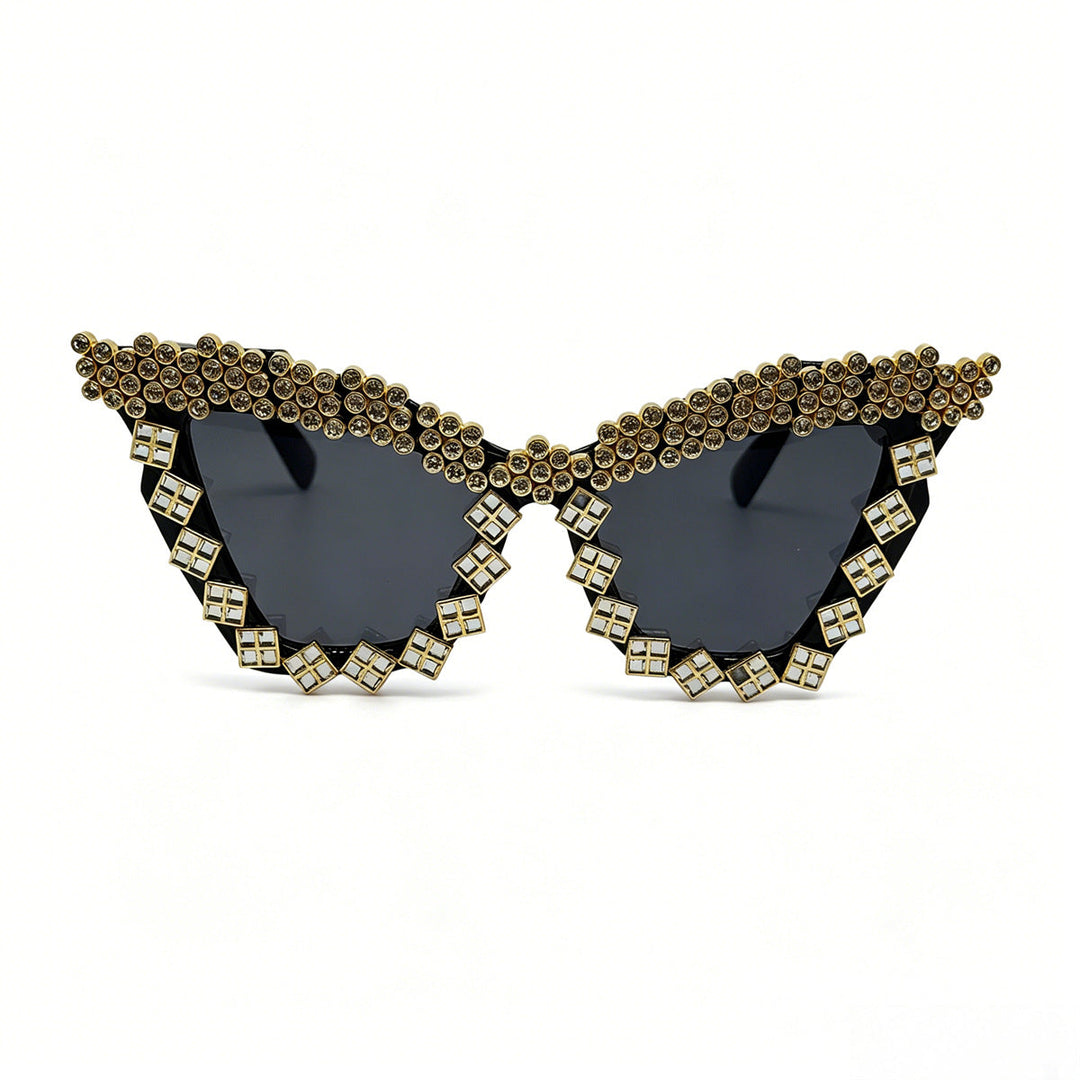 Women's Designer Sunglasses with Glamorous Crystal-Embellished Frame Kalsten